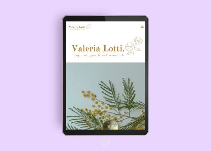 mockup tablette site Valeria Lotti